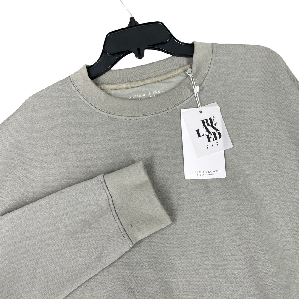 Denim & Flower‎ Ricky Singh Relaxed Fit Sweatshirt Mens L Crew Neck Pullover
